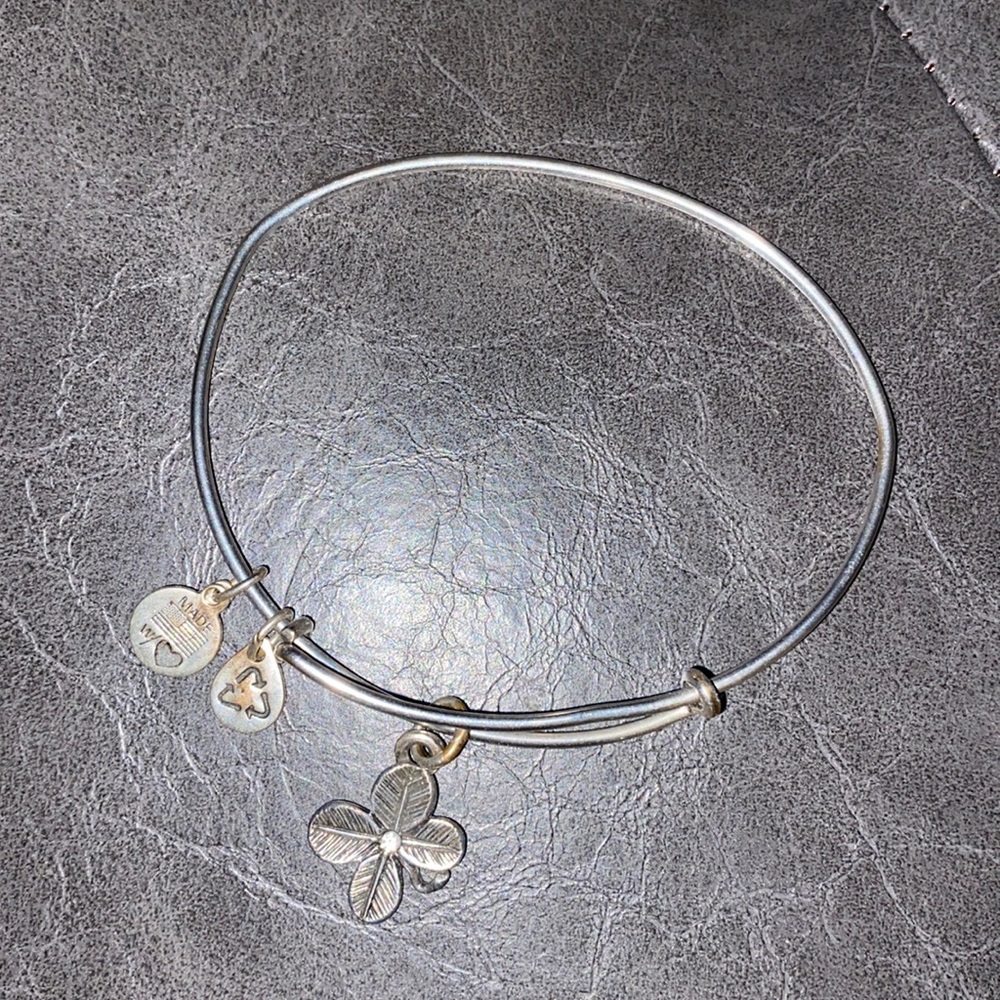 Silver flower Alex and ani bracelet
